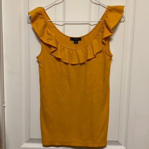 J. Crew Ruffle Ribbed Tank Top - Picture 3 of 8